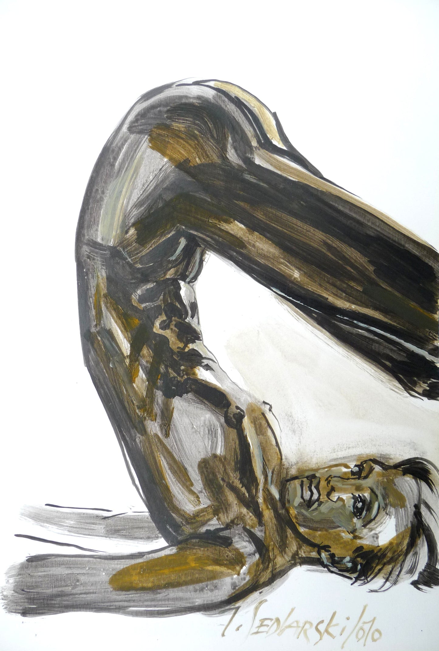 Zhivko Ladies 75 by Sedlarski – Acrylic on paper, 22 × 32 cm, unframed