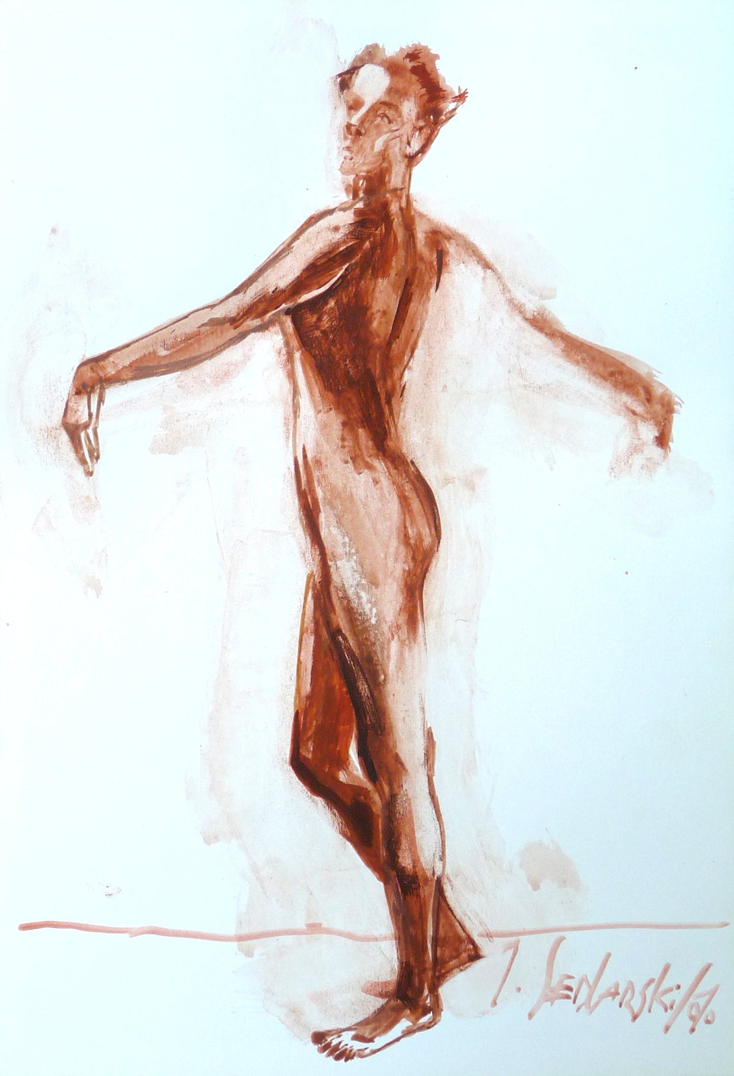 Zhivko Ladies 74 by Sedlarski – Acrylic on paper, 22 × 32 cm, unframed