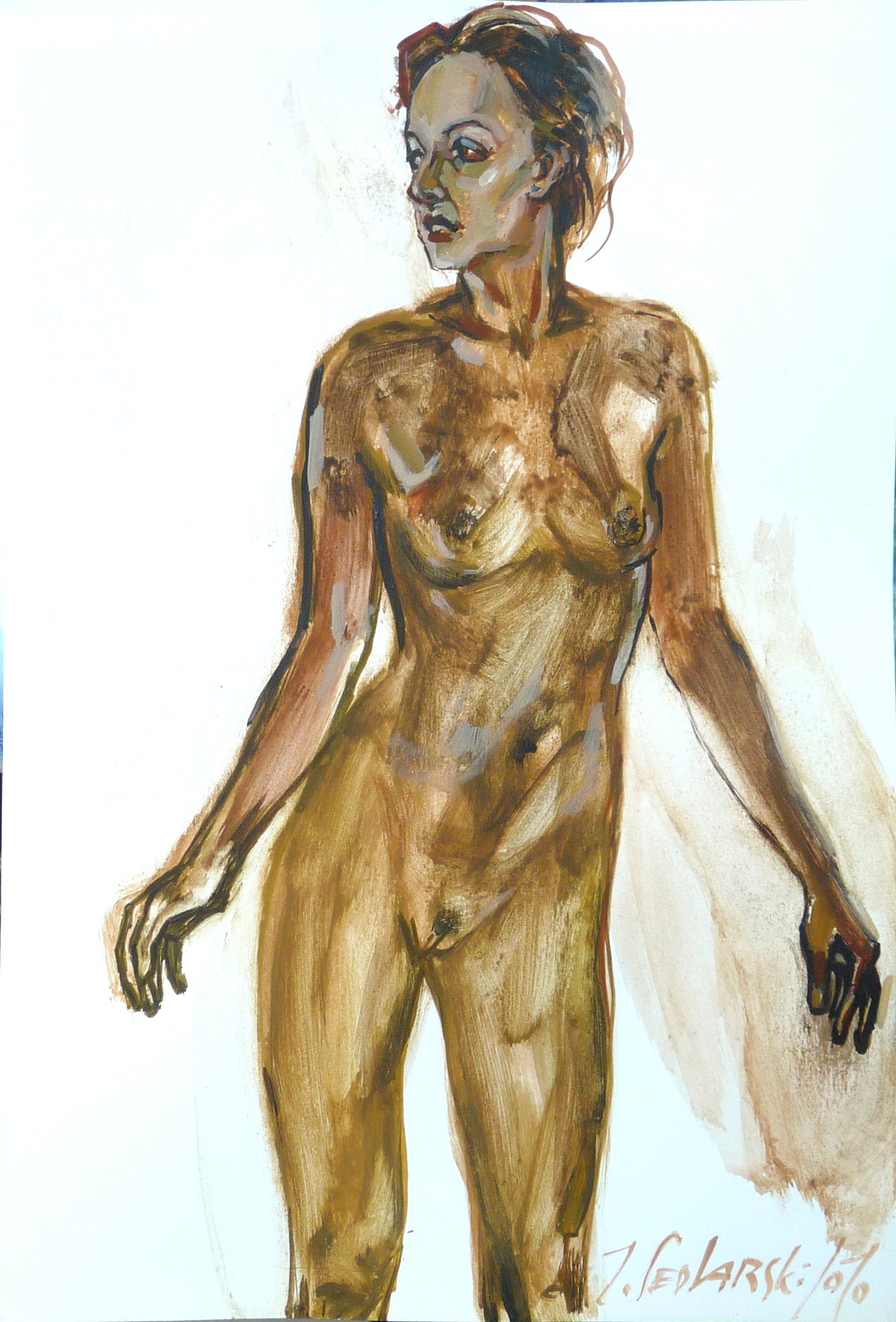 Zhivko Ladies 68 by Sedlarski – Acrylic on paper, 22 × 32 cm, unframed