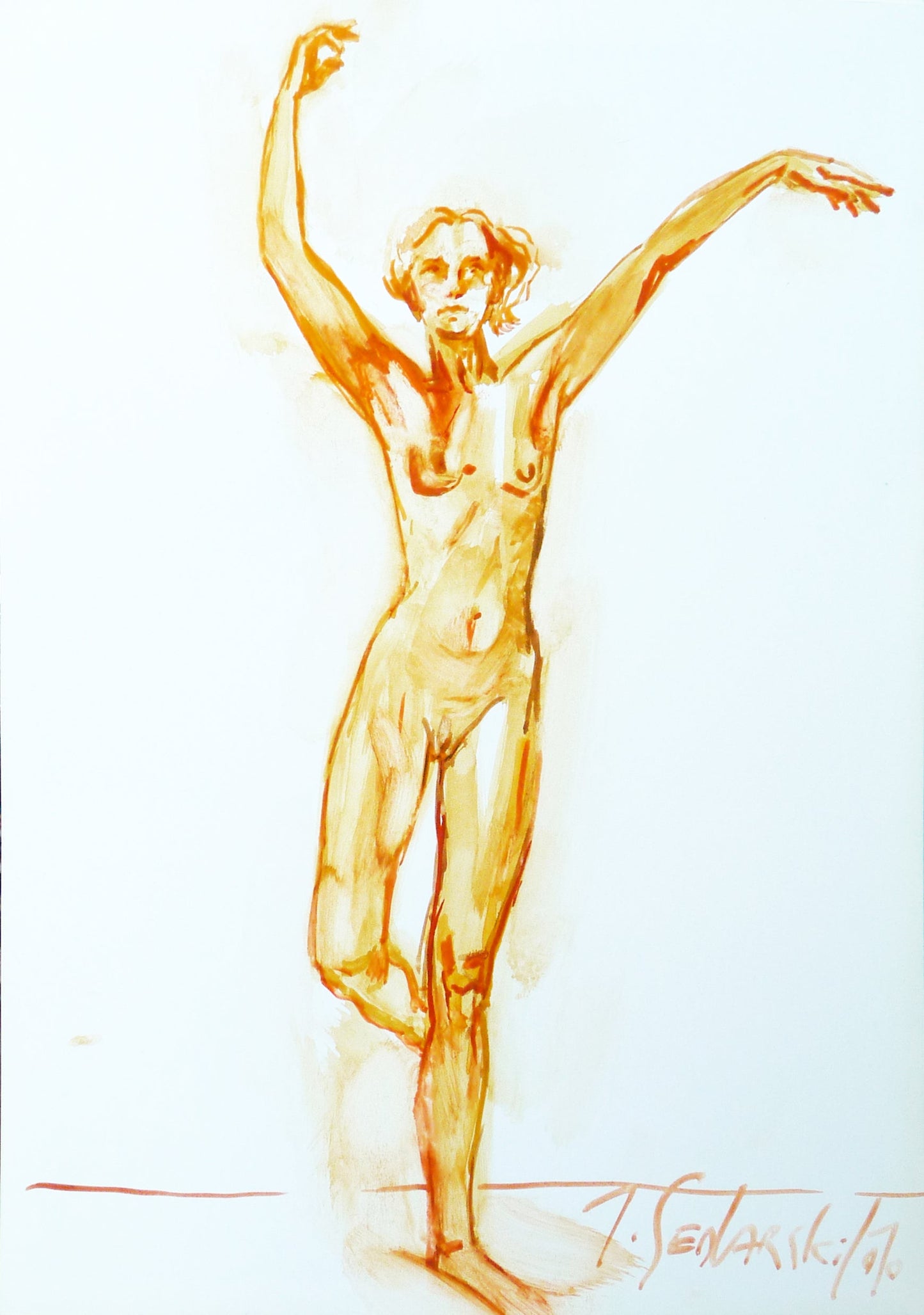 Zhivko Ladies 79 by Sedlarski – Acrylic on paper, 22 × 32 cm, unframed