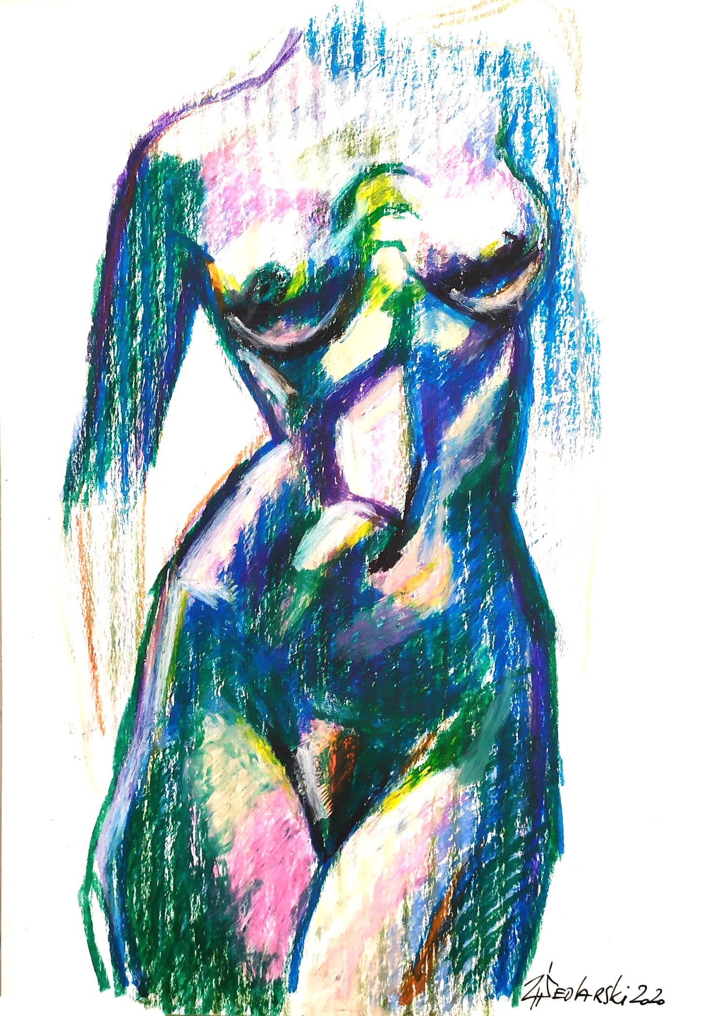 Zhivko Ladies 77 by Sedlarski – Acrylic on paper, 22 × 32 cm, unframed