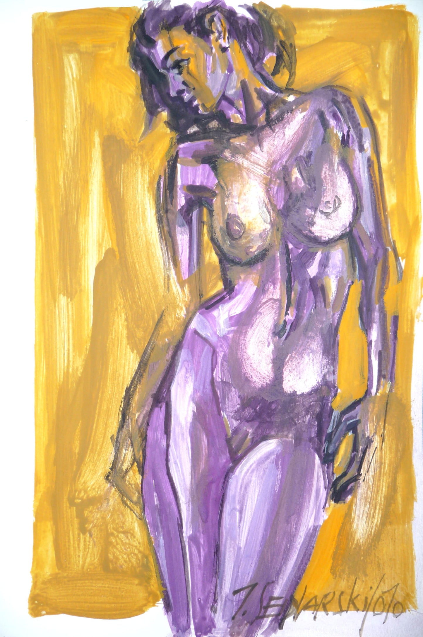 Zhivko Ladies 83 by Sedlarski – Acrylic on paper, 22 × 32 cm, unframed