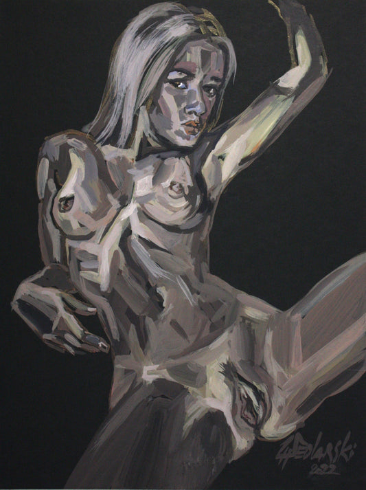 Zhivko Ladies 93 by Sedlarski – Acrylic on cardboard, 29.5 × 40 cm, unframed