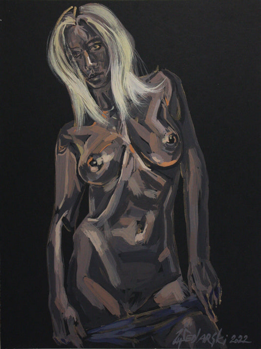 Zhivko Ladies 90 by Sedlarski – Acrylic on cardboard, 29.5 × 40 cm, unframed