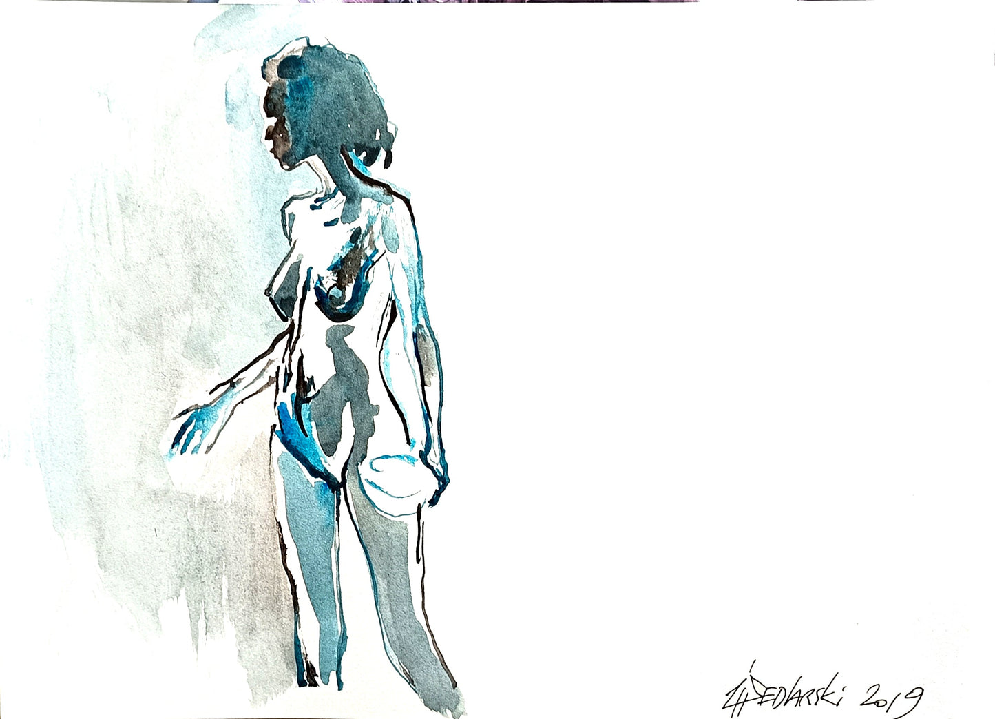 Zhivko Ladies 98 by Sedlarski – Acrylic on paper, 29 × 21 cm, unframed