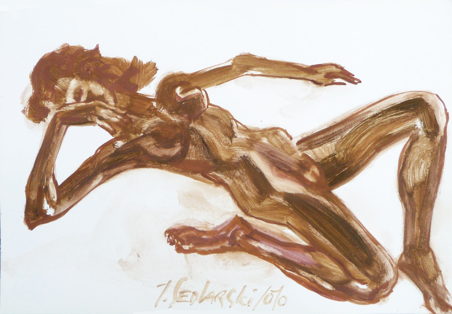 Zhivko Ladies 86 by Sedlarski – Acrylic on paper, 32 × 21.5 cm, unframed