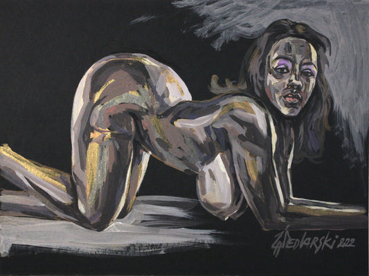 Zhivko Ladies 94 by Sedlarski – Acrylic on cardboard, 40 × 29.5 cm, unframed