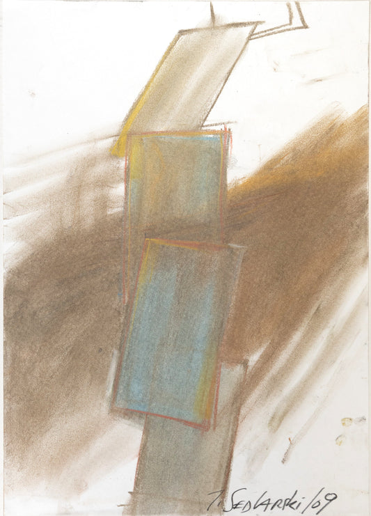 Mass in Motion 12 by Sedlarski – Pastel on paper, 29.7 × 42 cm, unframed