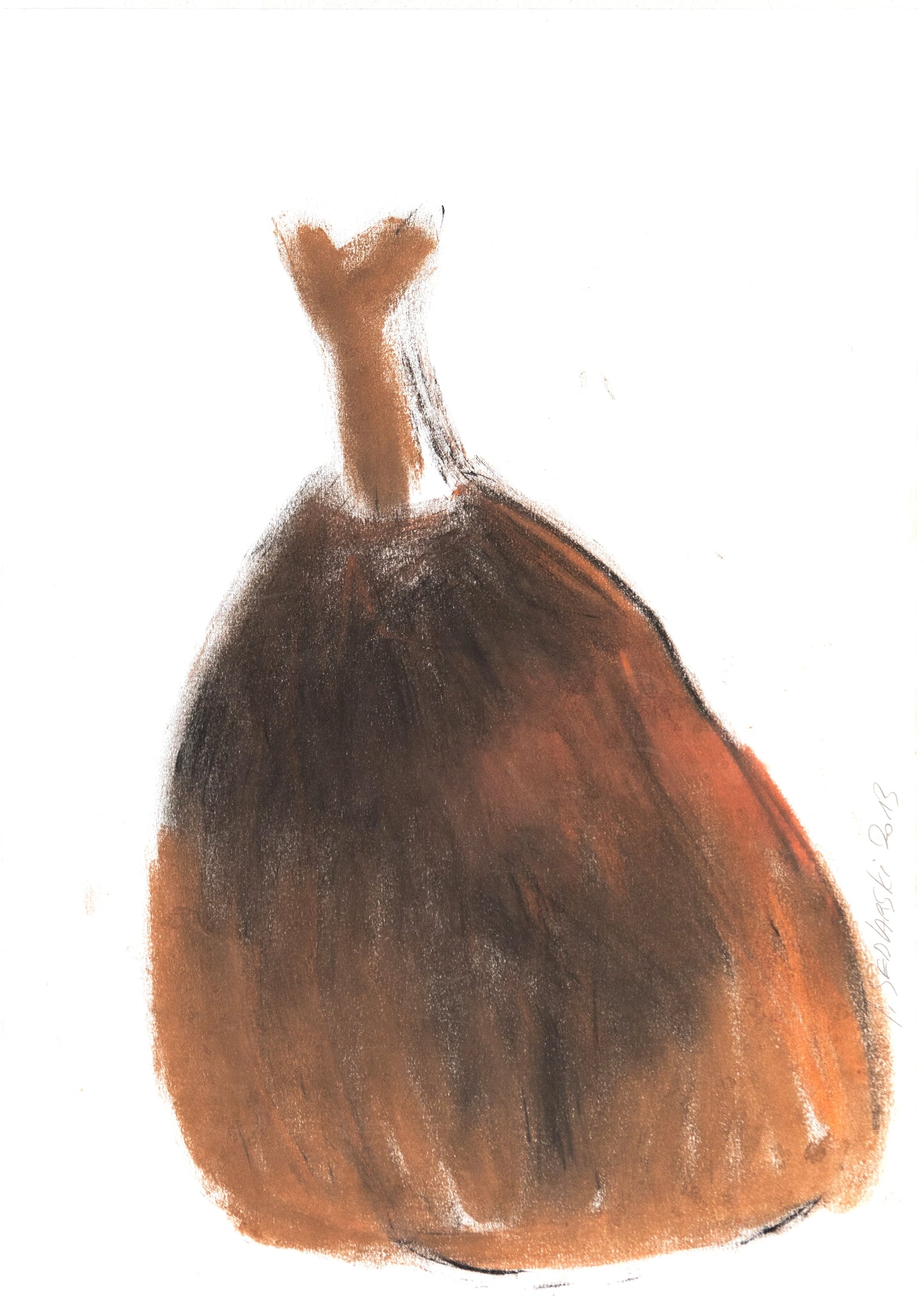 Study for a Dress 94 by Sedlarski – Pastel on paper, 29.7 × 42 cm, unframed