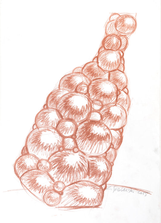 Study for a Dress 95 by Sedlarski – Pastel on paper, 29.7 × 42 cm, unframed