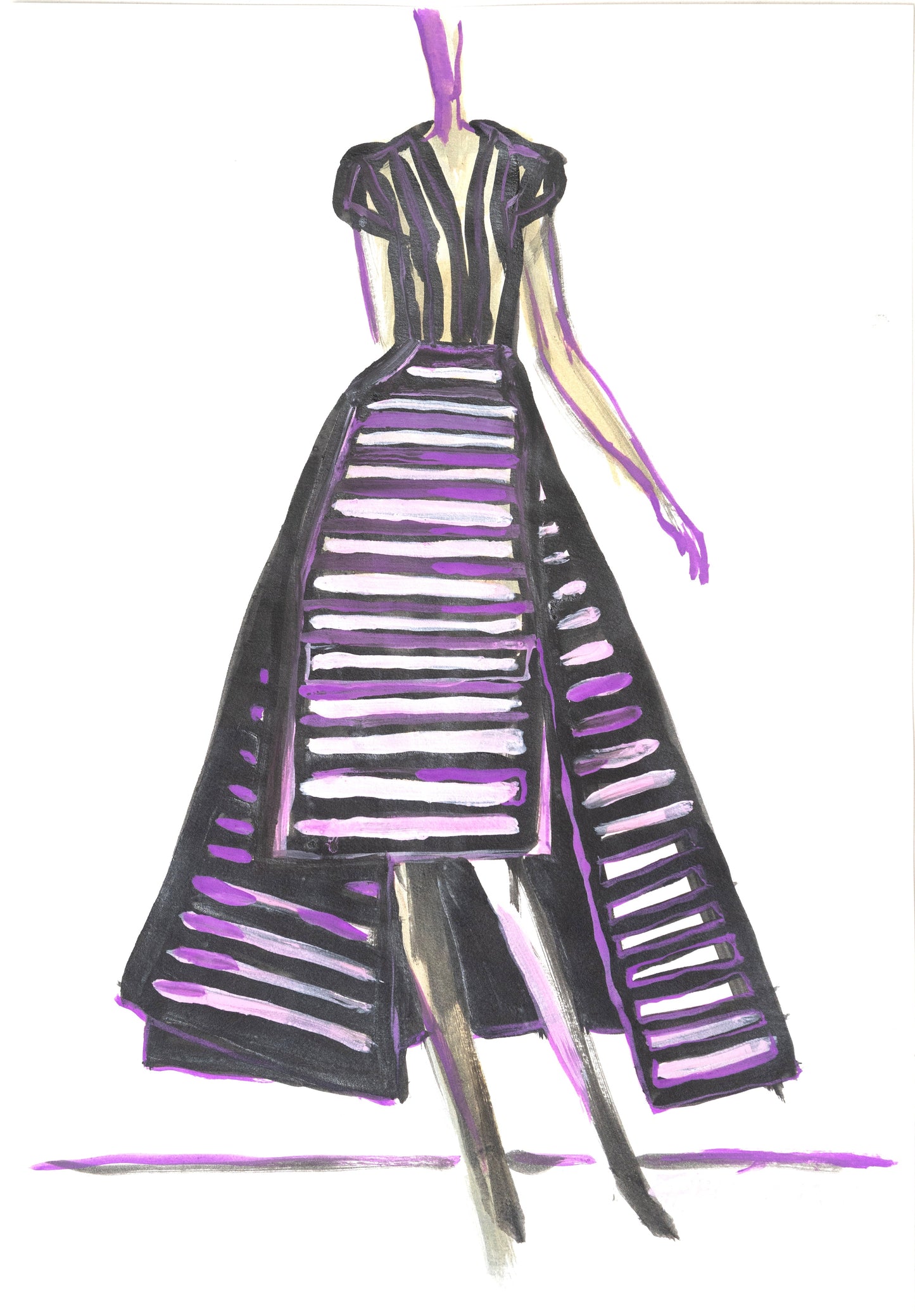 Mass in Motion 13 by Sedlarski – Pastel on paper, 29.7 × 42 cm, unframed