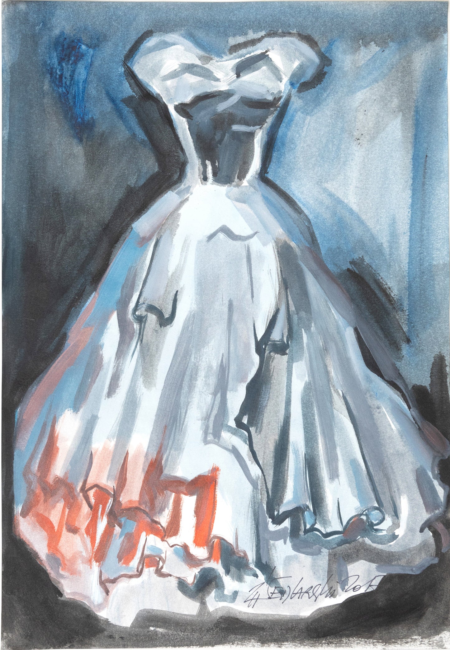 Mass in Motion 14 by Sedlarski – Pastel on paper, 29.7 × 42 cm, unframed