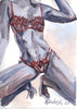 Pants Down 2 by Sedlarski – Acrylic on paper, 21 × 29.5 cm, unframed