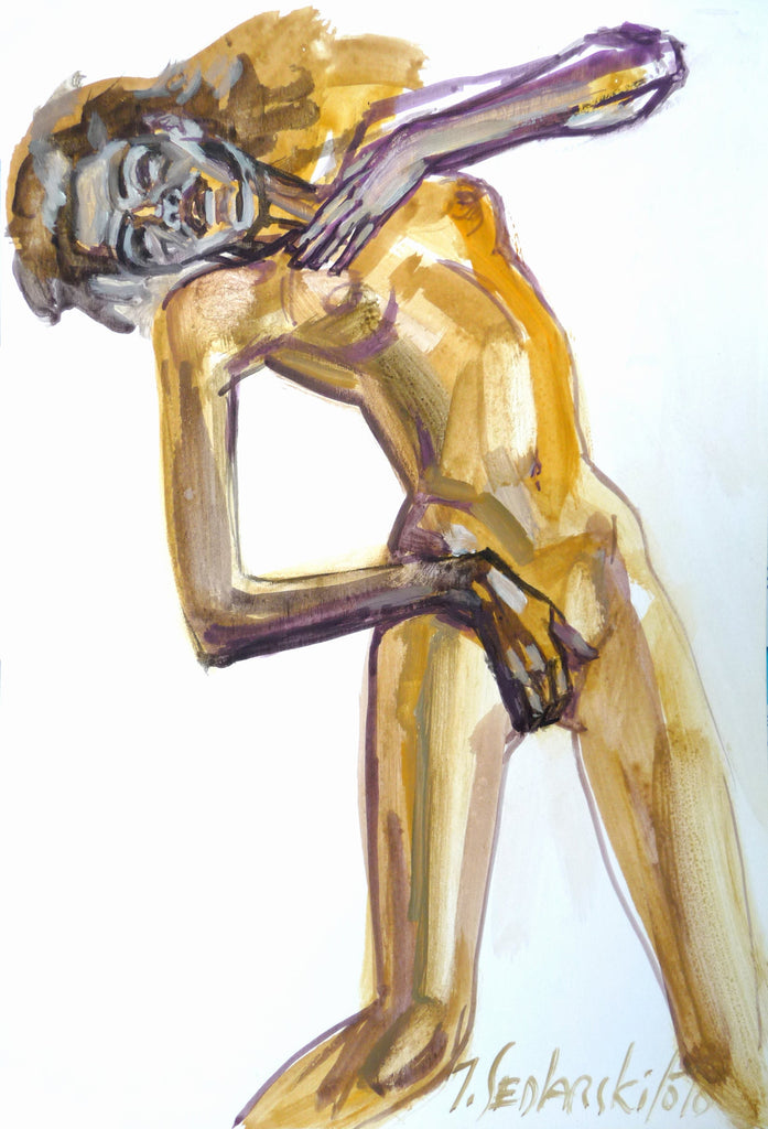 Zhivko Ladies 73 by Sedlarski – Acrylic on paper, 22 × 32 cm, unframed