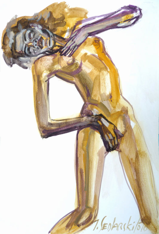 Zhivko Ladies 73 by Sedlarski – Acrylic on paper, 22 × 32 cm, unframed