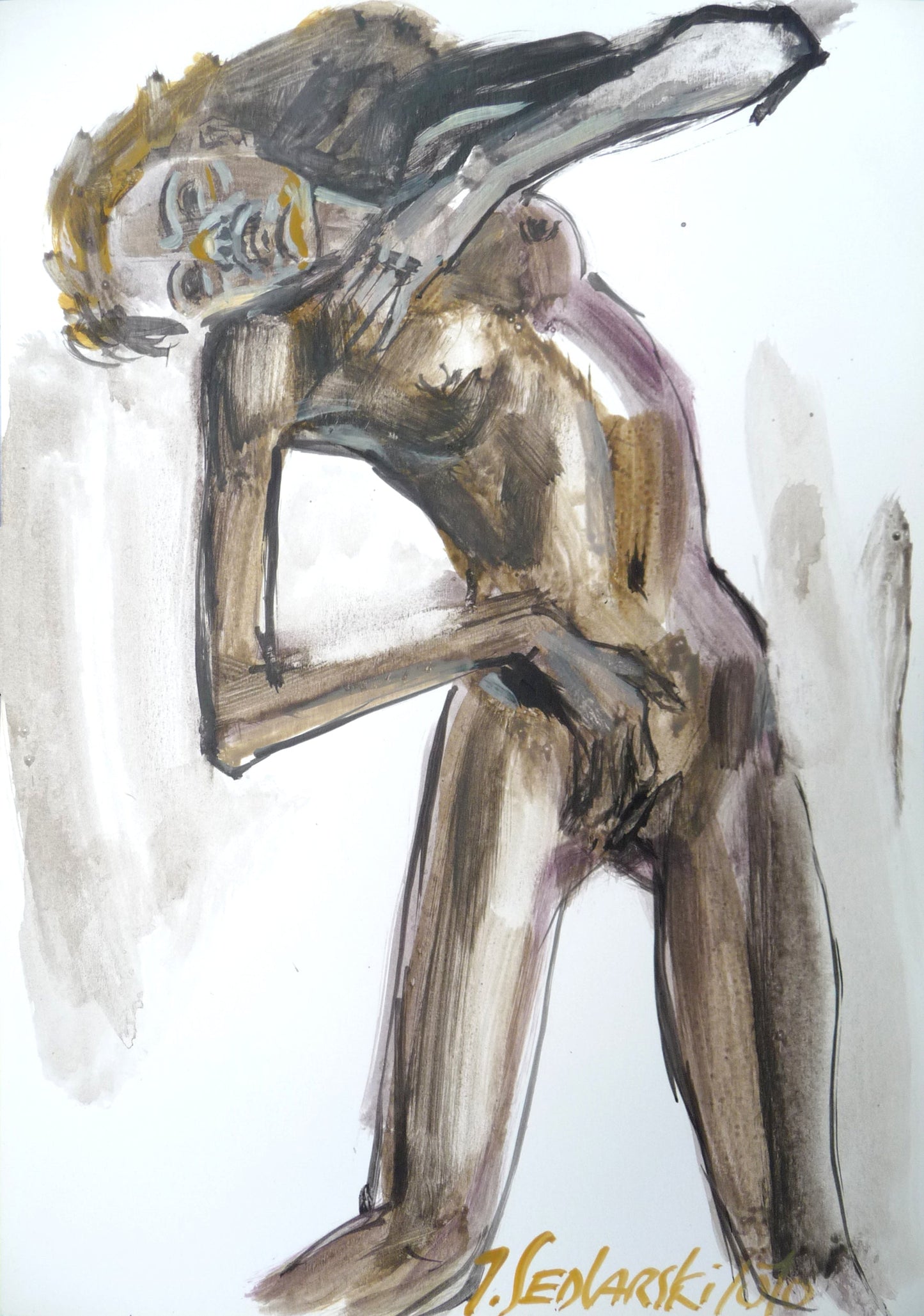Zhivko Ladies 67 by Sedlarski – Acrylic on paper, 22 × 32 cm, unframed