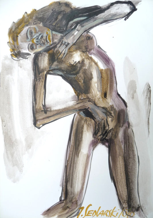Zhivko Ladies 67 by Sedlarski – Acrylic on paper, 22 × 32 cm, unframed
