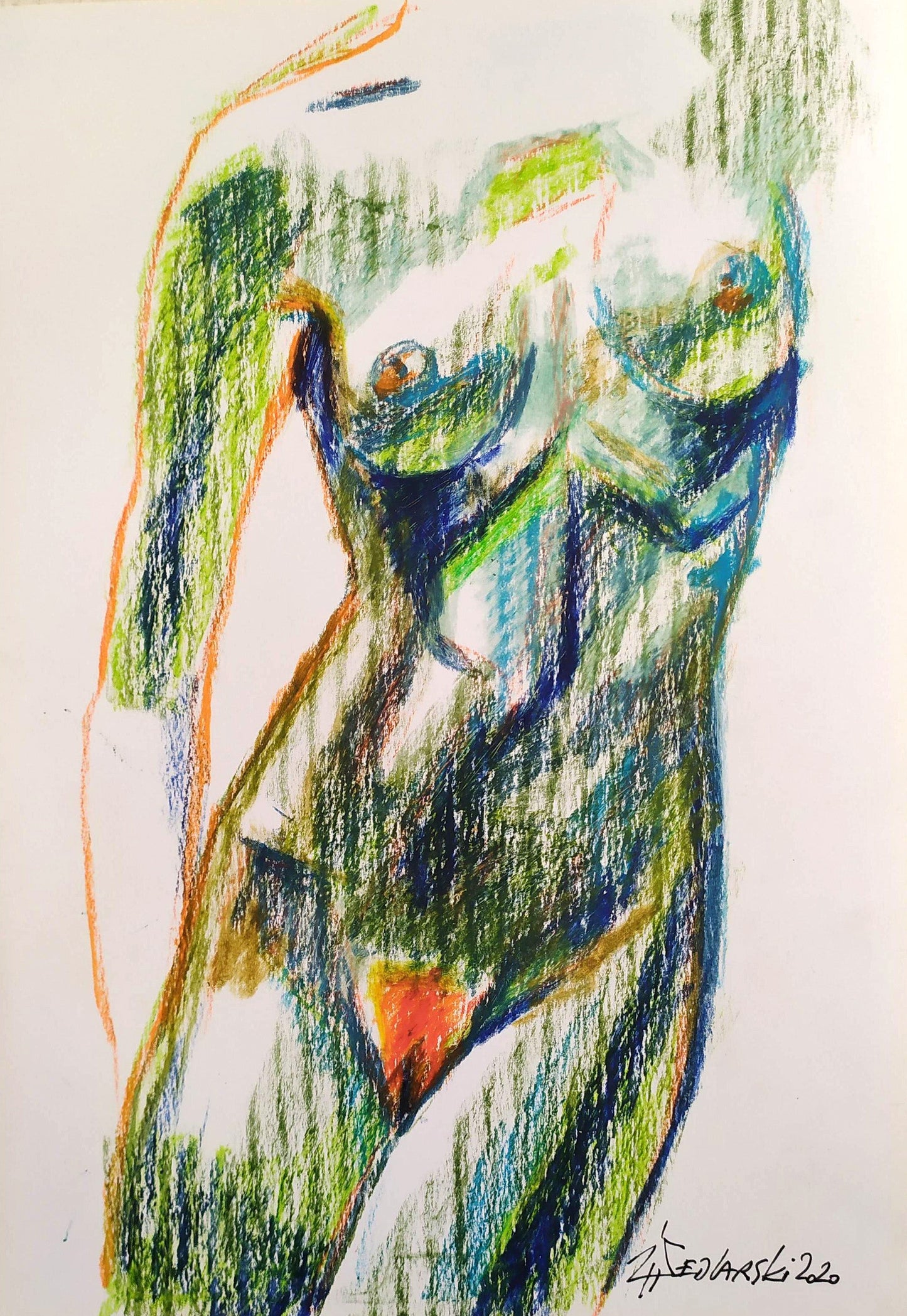 Zhivko Ladies 69 by Sedlarski – Acrylic on paper, 22 × 32 cm, unframed