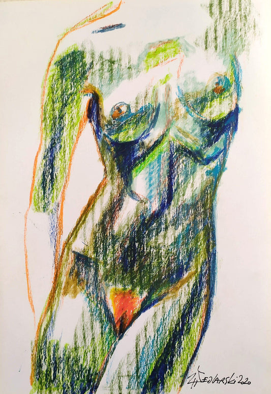 Zhivko Ladies 69 by Sedlarski – Acrylic on paper, 22 × 32 cm, unframed
