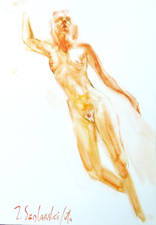 Zhivko Ladies 80 by Sedlarski – Acrylic on paper, 22 × 32 cm, unframed