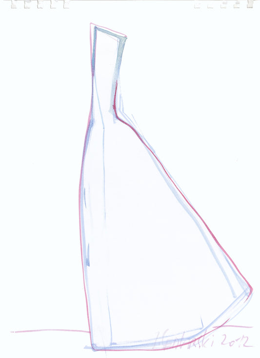 Study for a Dress 102 by Sedlarski – Acrylic on paper, 25 × 34.8 cm, unframed