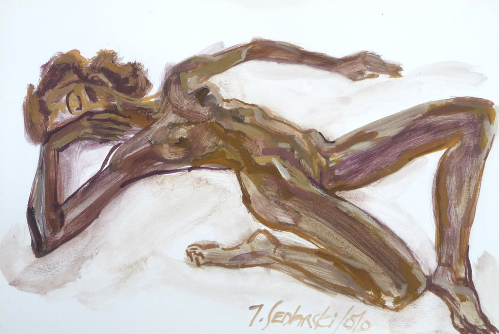 Zhivko Ladies 87 by Sedlarski – Acrylic on paper, 32 × 21.5 cm, unframed
