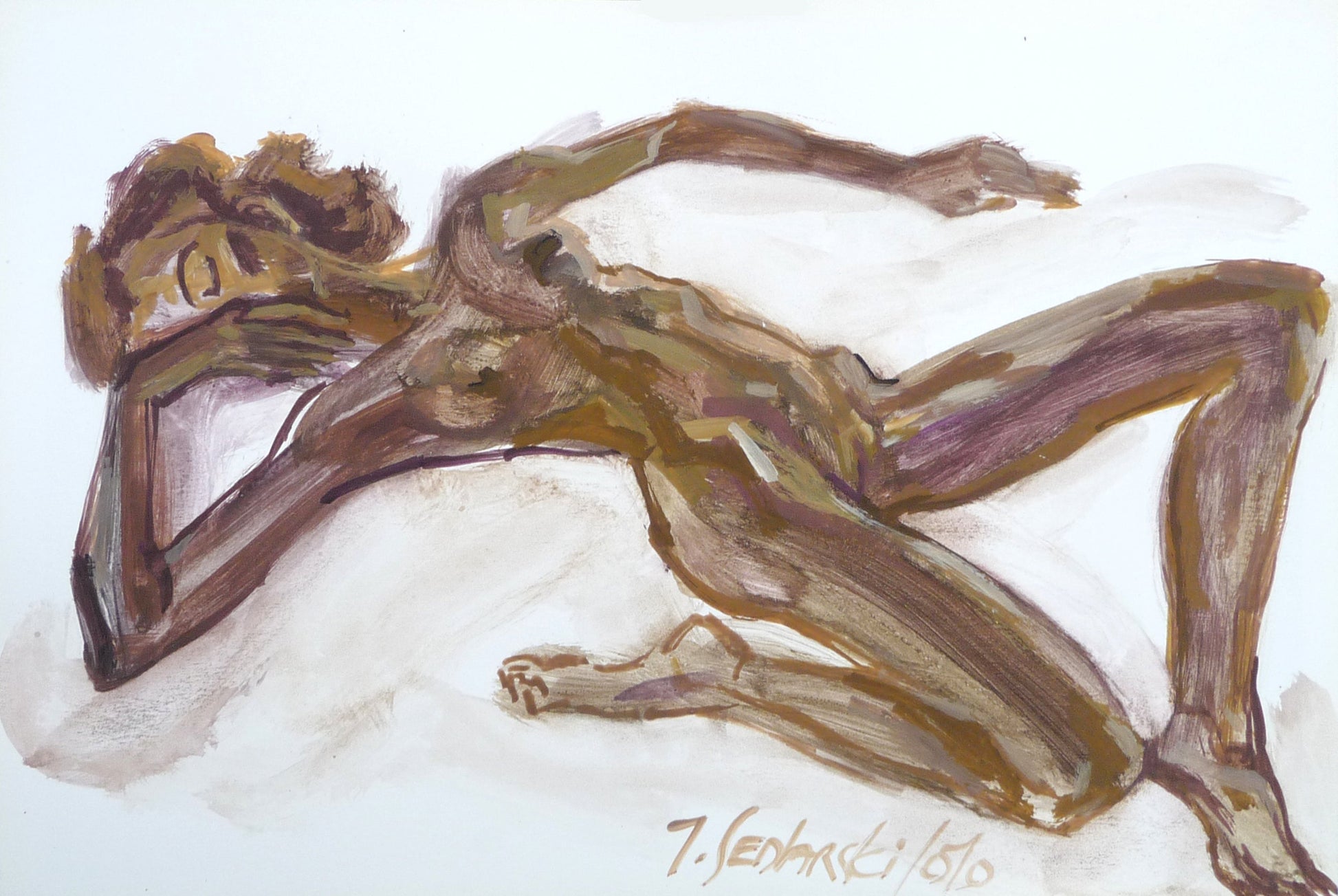 Zhivko Ladies 87 by Sedlarski – Acrylic on paper, 32 × 21.5 cm, unframed