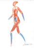 Study for a Dress 120 by Sedlarski – Gouache on paper, 22.1 × 31.8 cm, unframed