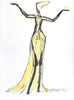 Study for a Dress 20 – Acrylic sketch by Sedlarski, 2017