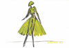 Study for a Dress 30 by Sedlarski – Acrylic on paper, 23×33 cm, unframed